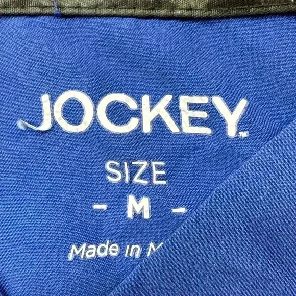 Jockey Men's V-Neck Scrub Top Blue Size M Short Sleeve with Chest Pocket - Picture 3 of 3